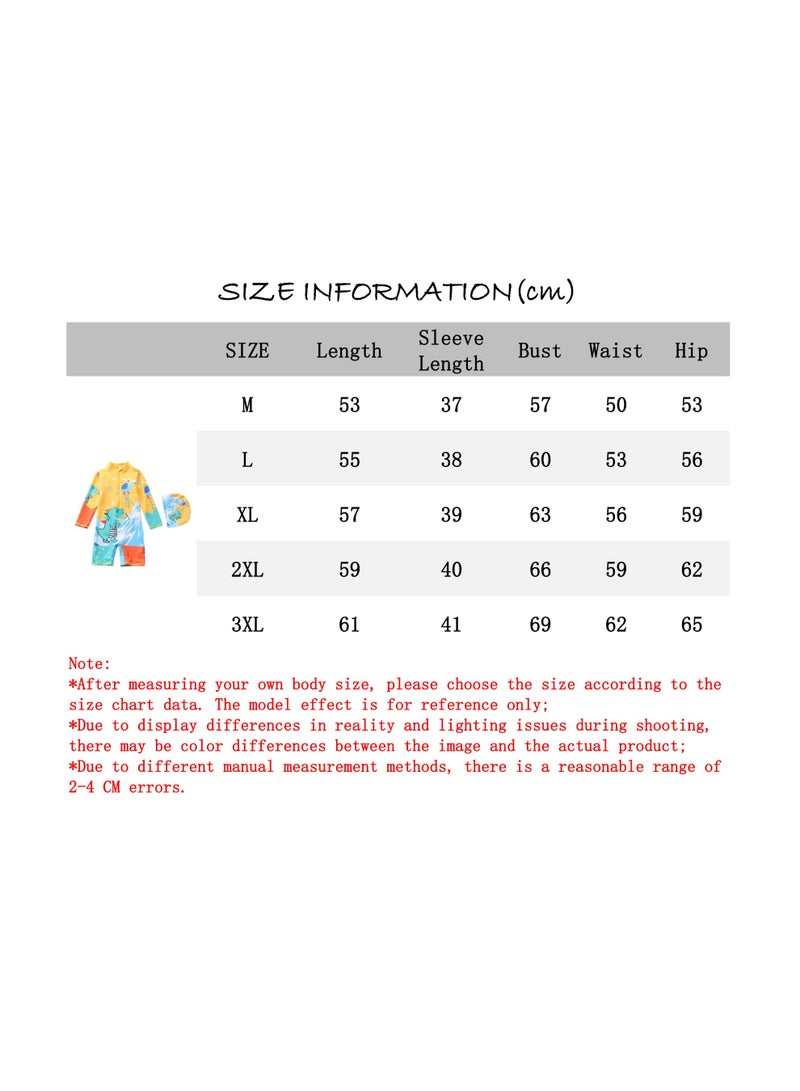 SISGL Children's Swimsuit For Boys Dinosaur Design Short Sleeve With Cap One Piece Surfing Suit Baby Swimming Pool Boy Swimsuit - Image 3